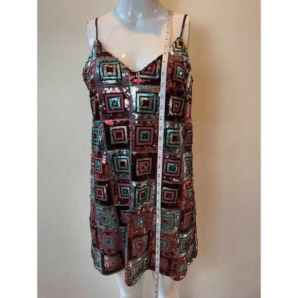 Zara Multicolor Sequin Mini Dress - Picture 5 of 9